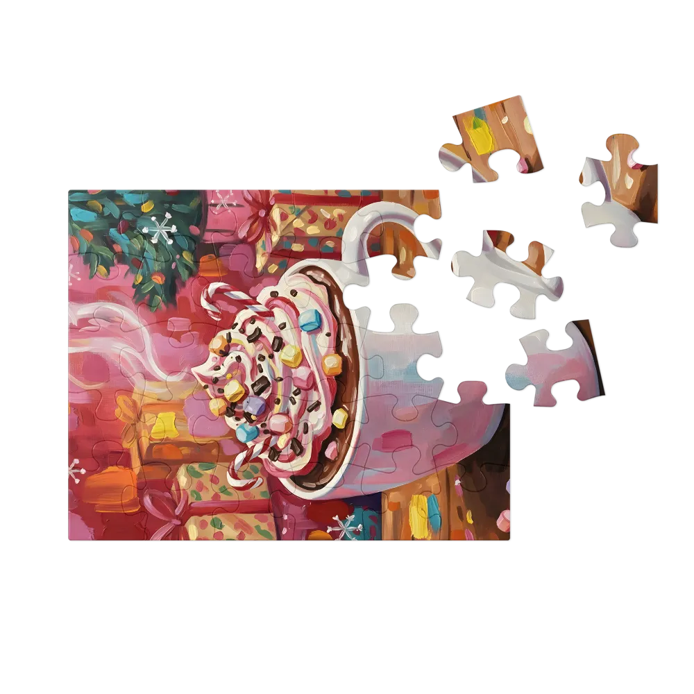 Holiday Hot Cocoa 
 Jigsaw Puzzle in Tin Box