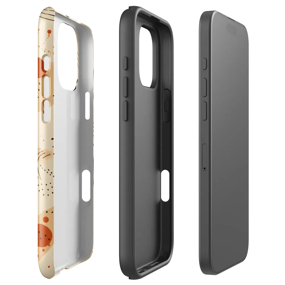 Playful Patterns in Earth Tones | Phone Case |  16 Pro Max | Tough Case | Glossy