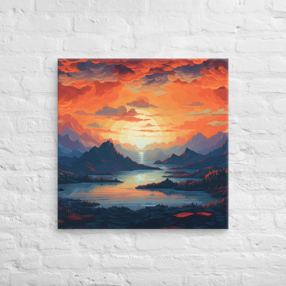 Ethereal Evening: A Digital Dusk | Art Print