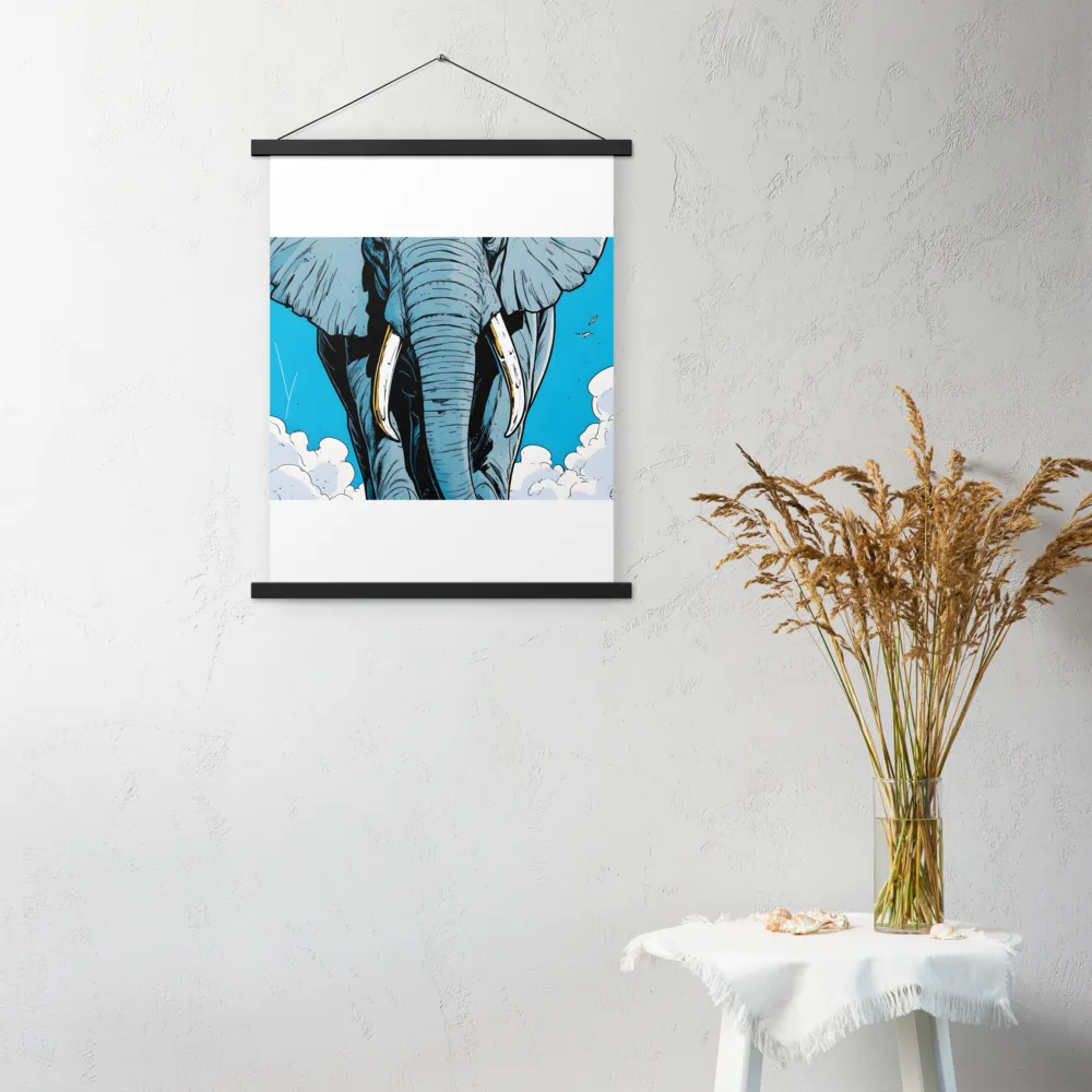 Majestic Presence: The Elephant | Poster With Black Wood Hanger | 18″×24″