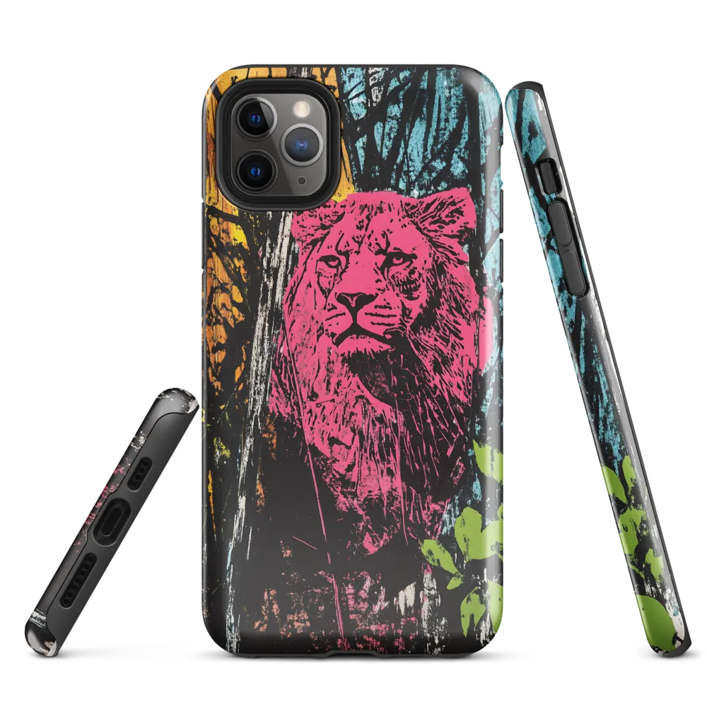 Fierce Vibrance: The Pink Lion | Phone Case |  11 Pro Max | Tough Case | Glossy