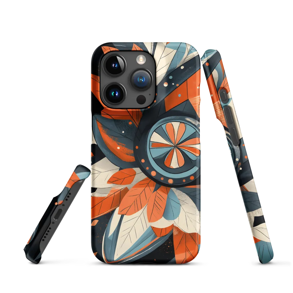 Floral Symphony in Orange and Teal