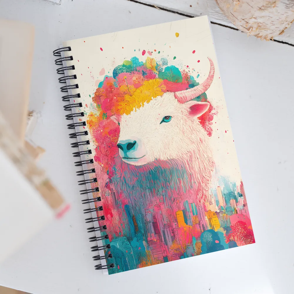 Whimsical Nature: The Goat's Dream | Spiral Notebook