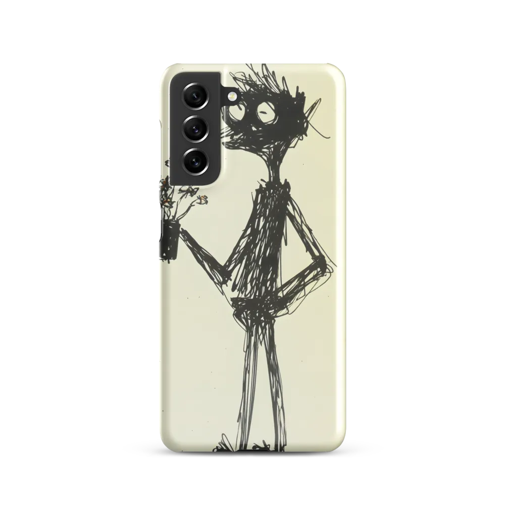 Whimsical Figure with Flowers