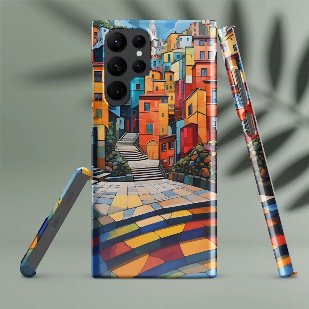 Vibrant Village: A Cubist Journey