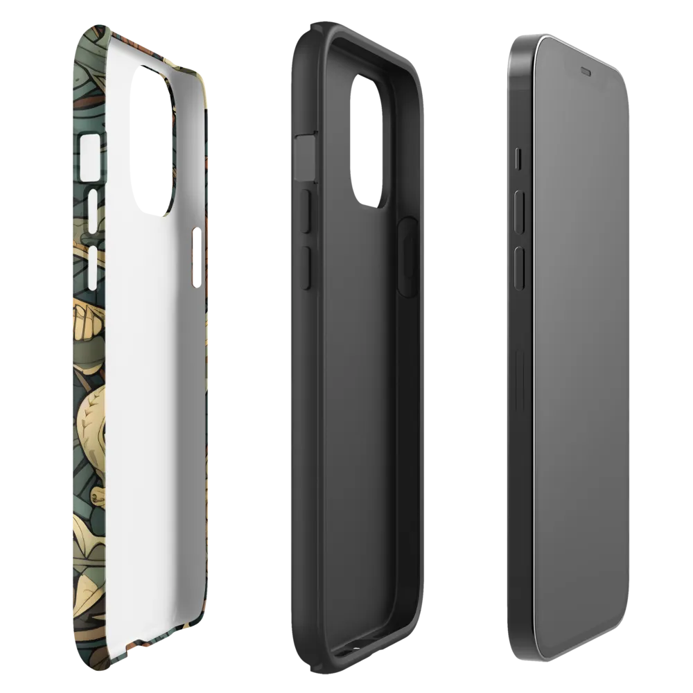 Dynamic Harmony of Sharks and Flora | Phone Case |  12 Pro Max | Tough Case | Matte