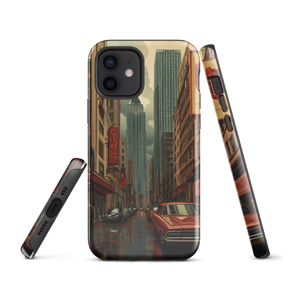 Nostalgic Cityscape: Reflections of a Forgotten Era | Phone Case |  12 | Tough Case | Glossy