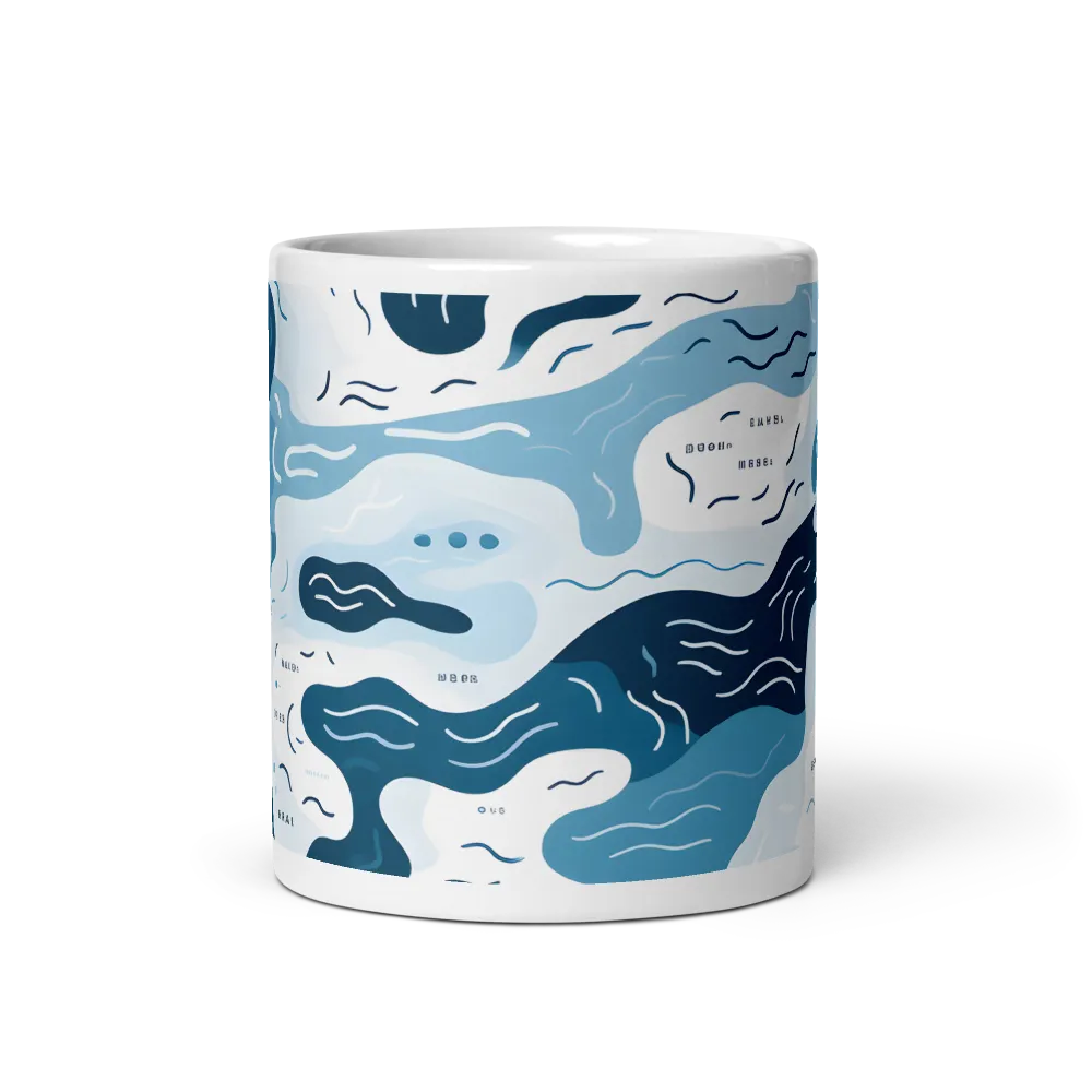 Flowing Waters: An Abstract Journey | Mug with White inside | 11 oz