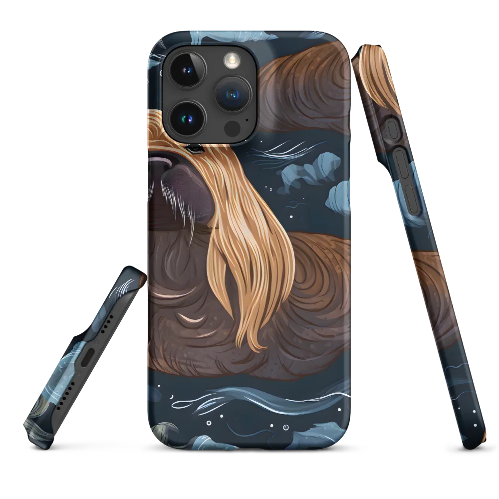 Whimsical Walruses in Deep Blue