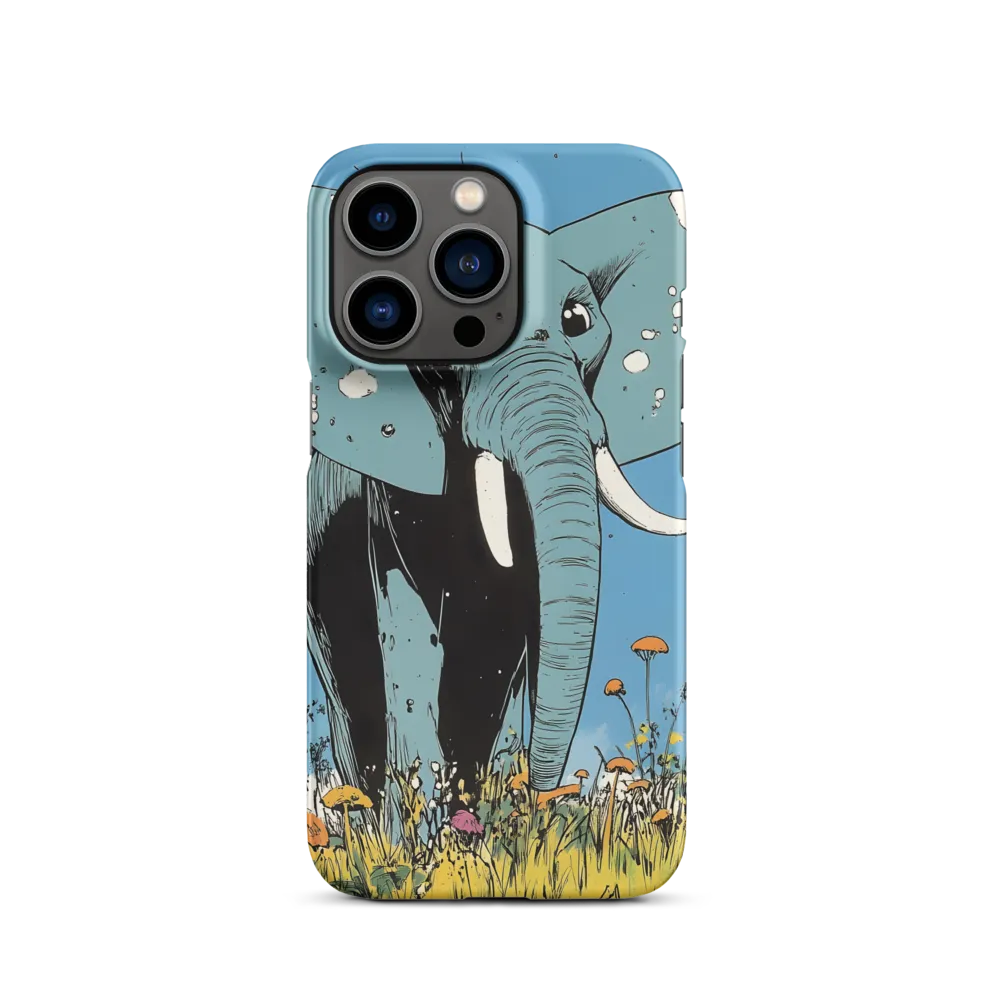 Whimsical Blue Elephant in Bloom