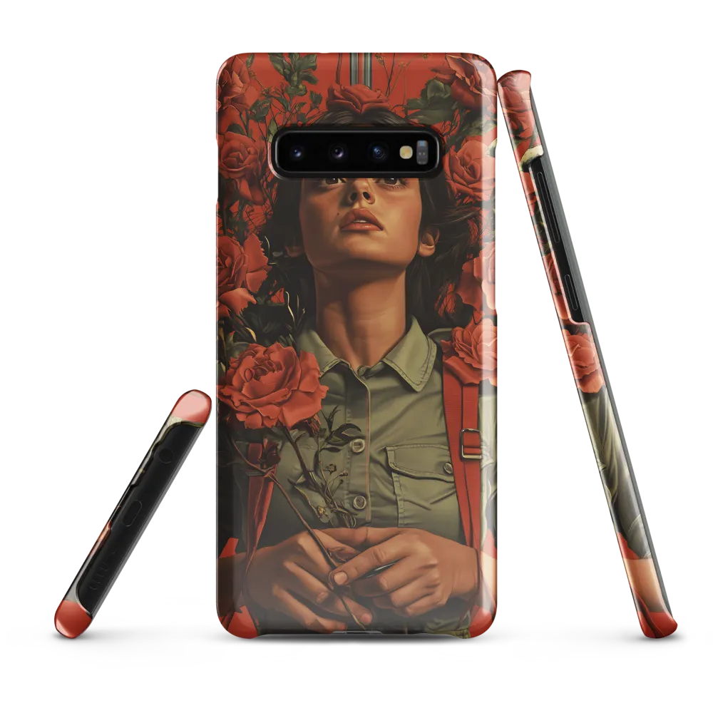 Harmony and Strength: A Portrait Among Roses | Phone Case |  S10 Plus | Snap Case | Glossy