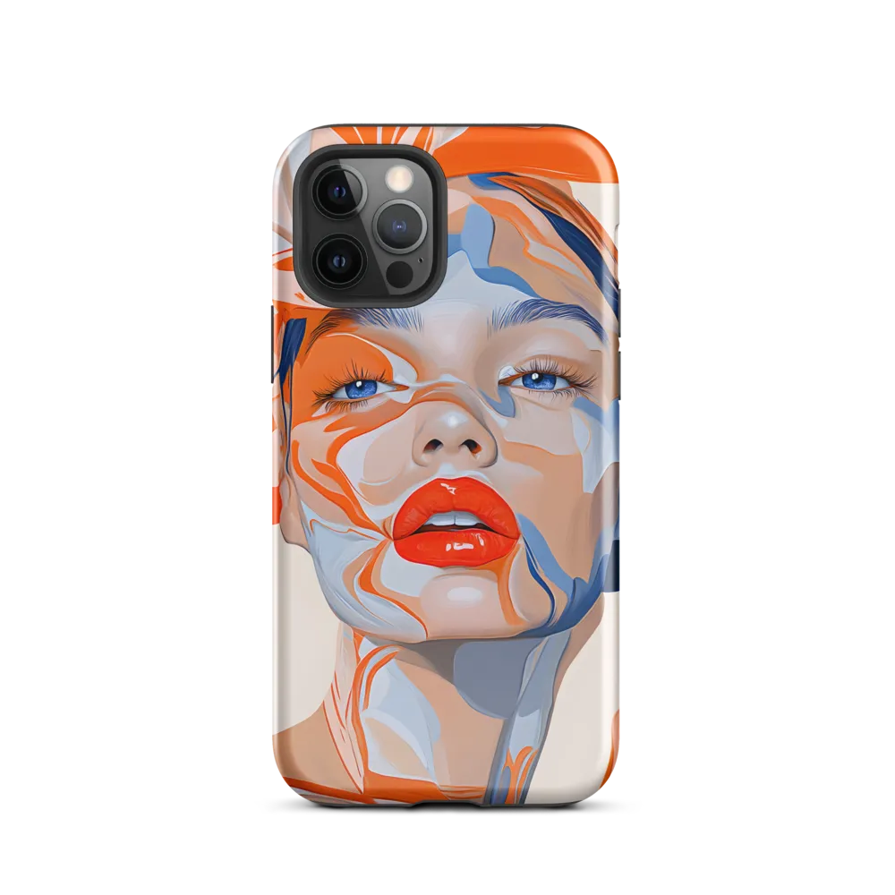 Chromatic Veils — Portrait in Orange and Blue