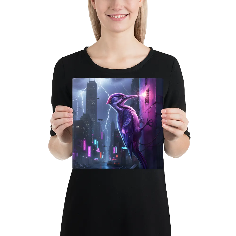 Neon Woodpecker 
 Canvas | 10″x 10″