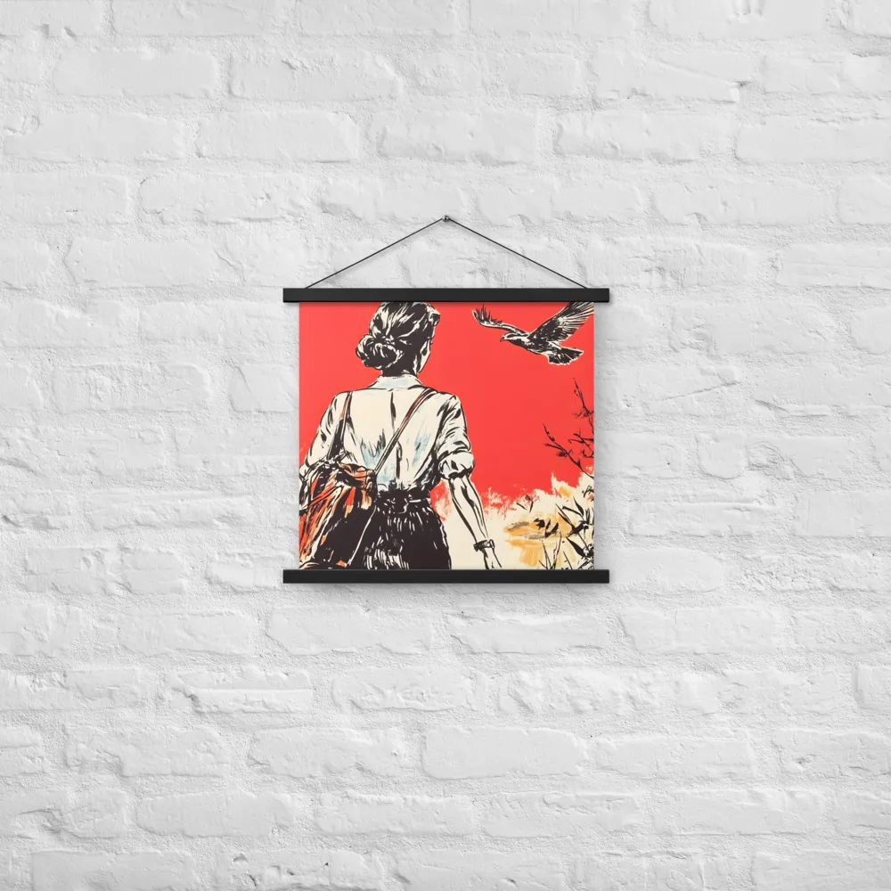 Journey Beyond the Horizon | Poster With Black Wood Hanger | 18″×18″