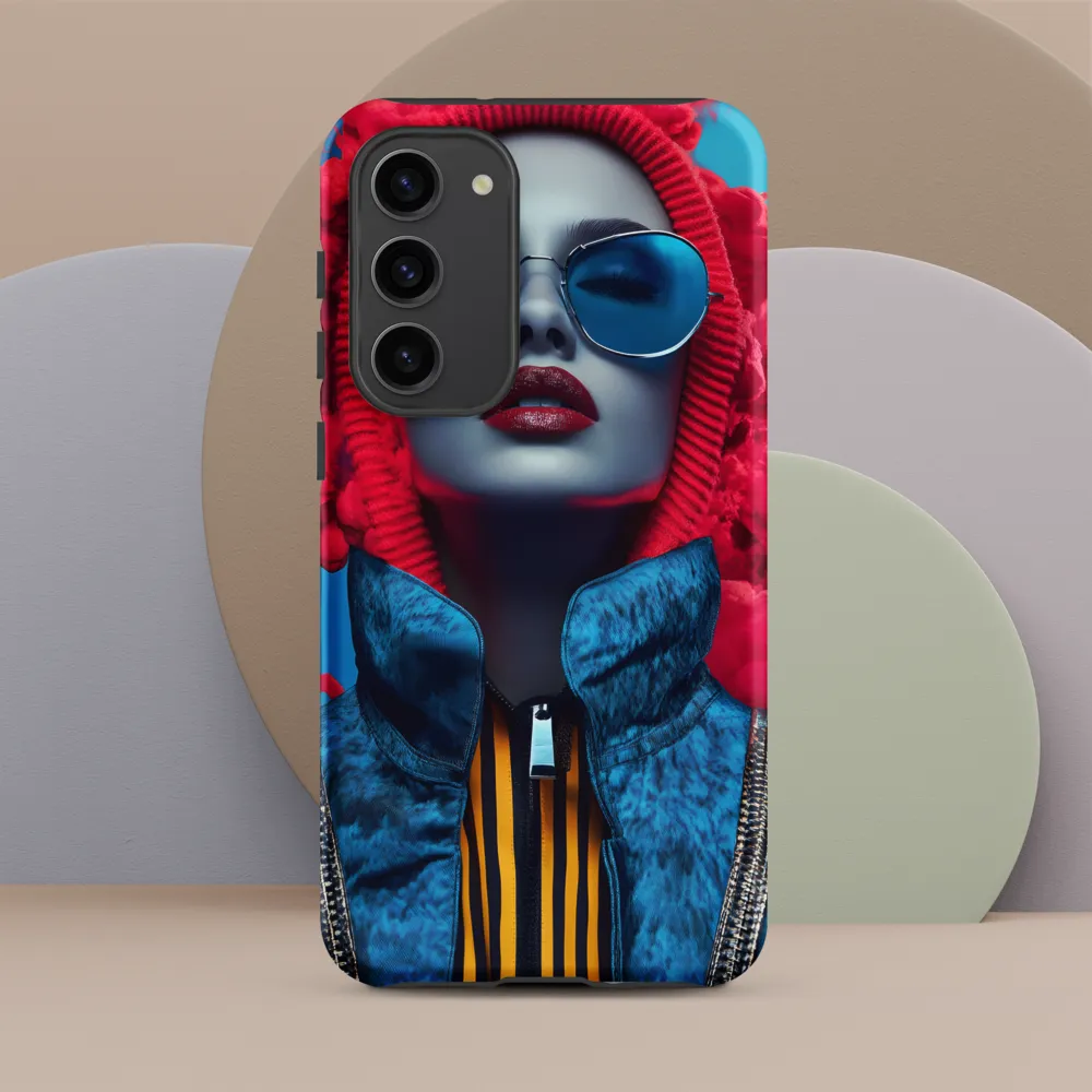 Bold Elegance in Digital Fashion | Phone Case |  S23 Plus | Tough Case | Matte
