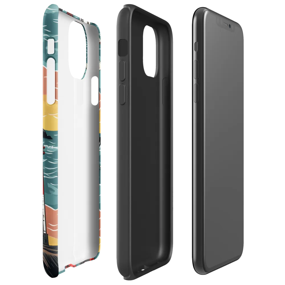 Lighthouses in a Whimsical Ocean | Phone Case |  11 Pro Max | Tough Case | Matte