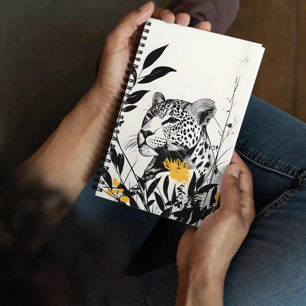 Majestic Leopard Amongst Flora | Spiral Notebook