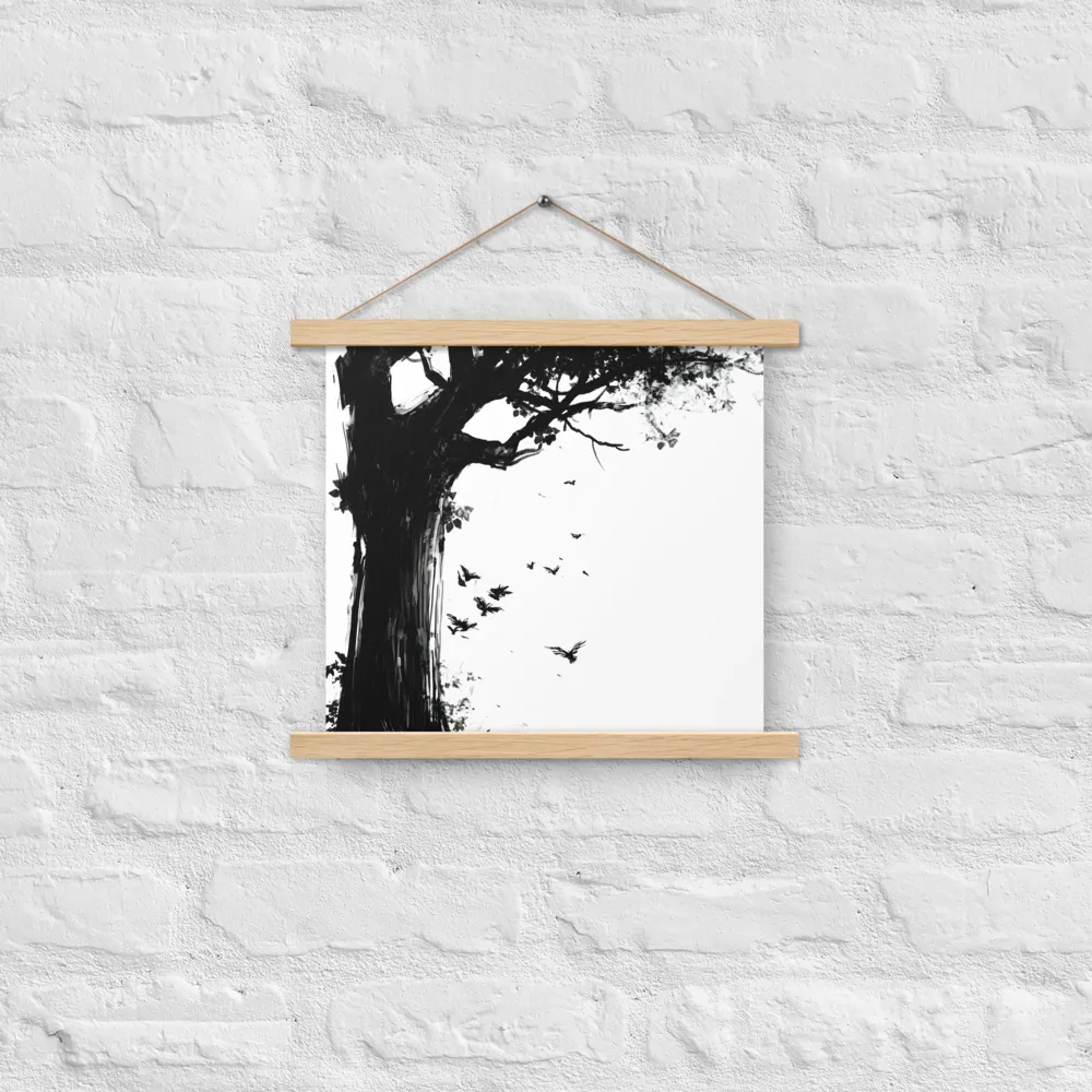 Whispers of Nature | Poster With Oak Wood Hanger | 14″×14″