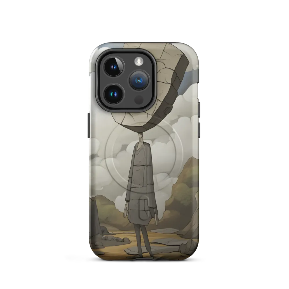 Whimsical Stone Figure in a Rocky Landscape | Phone Case |  14 Pro | MagSafe® Tough Case | Matte