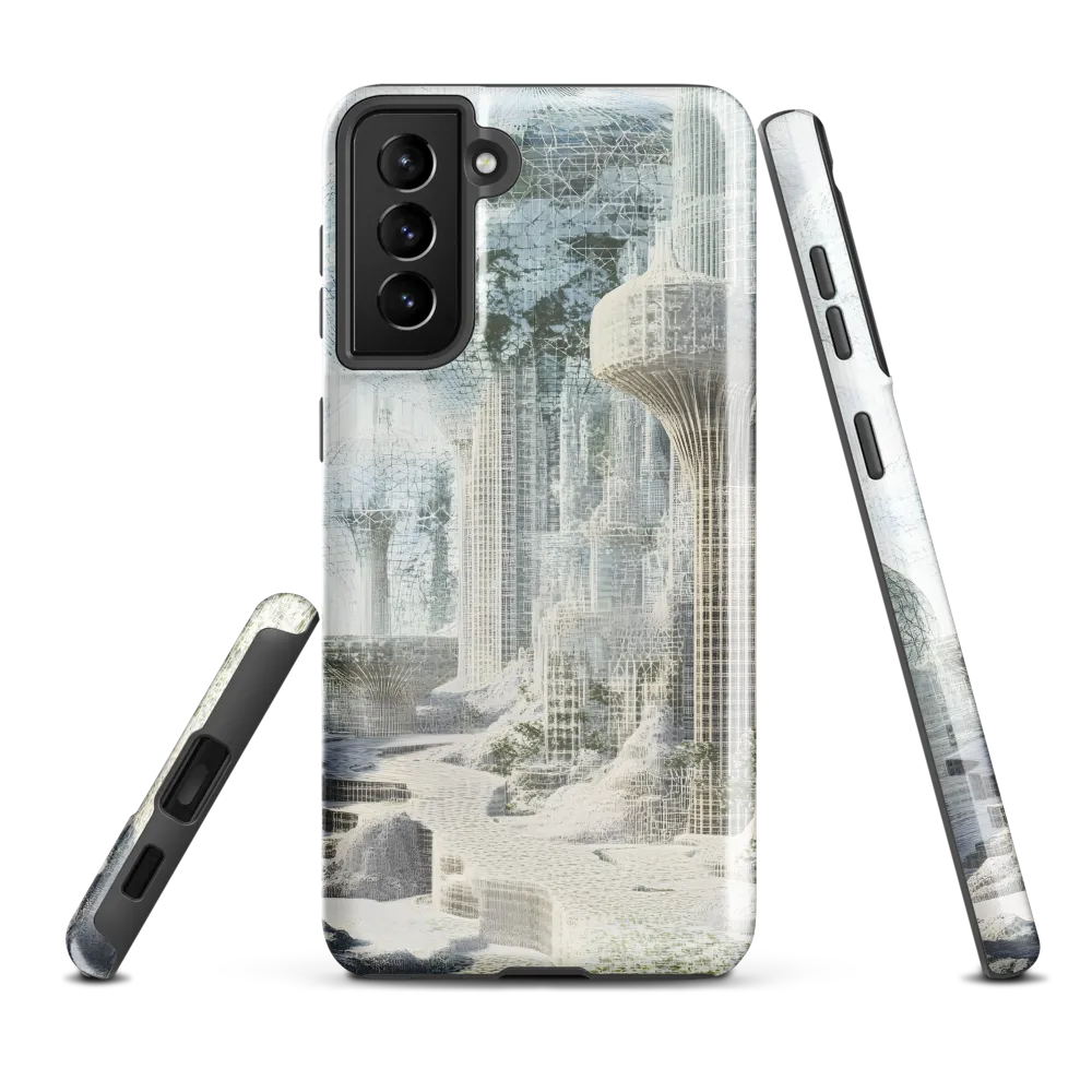 Ethereal Architectures: A Journey into the Future | Phone Case |  S21 Plus | Tough Case | Glossy