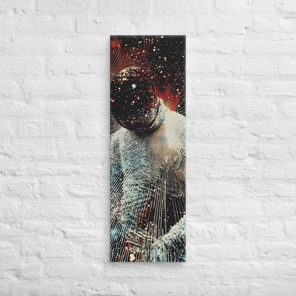 Ethereal Astronaut: A Journey Through the Cosmos | Canvas | 12″×36″