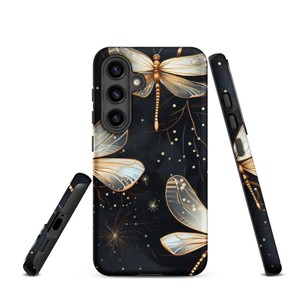 Ethereal Dance: Dragonflies in a Midnight Garden