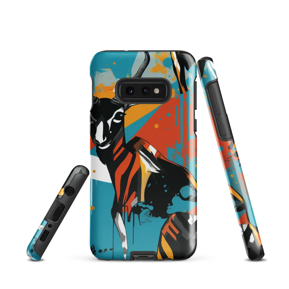 Dynamic Antelope in Vivid Abstract