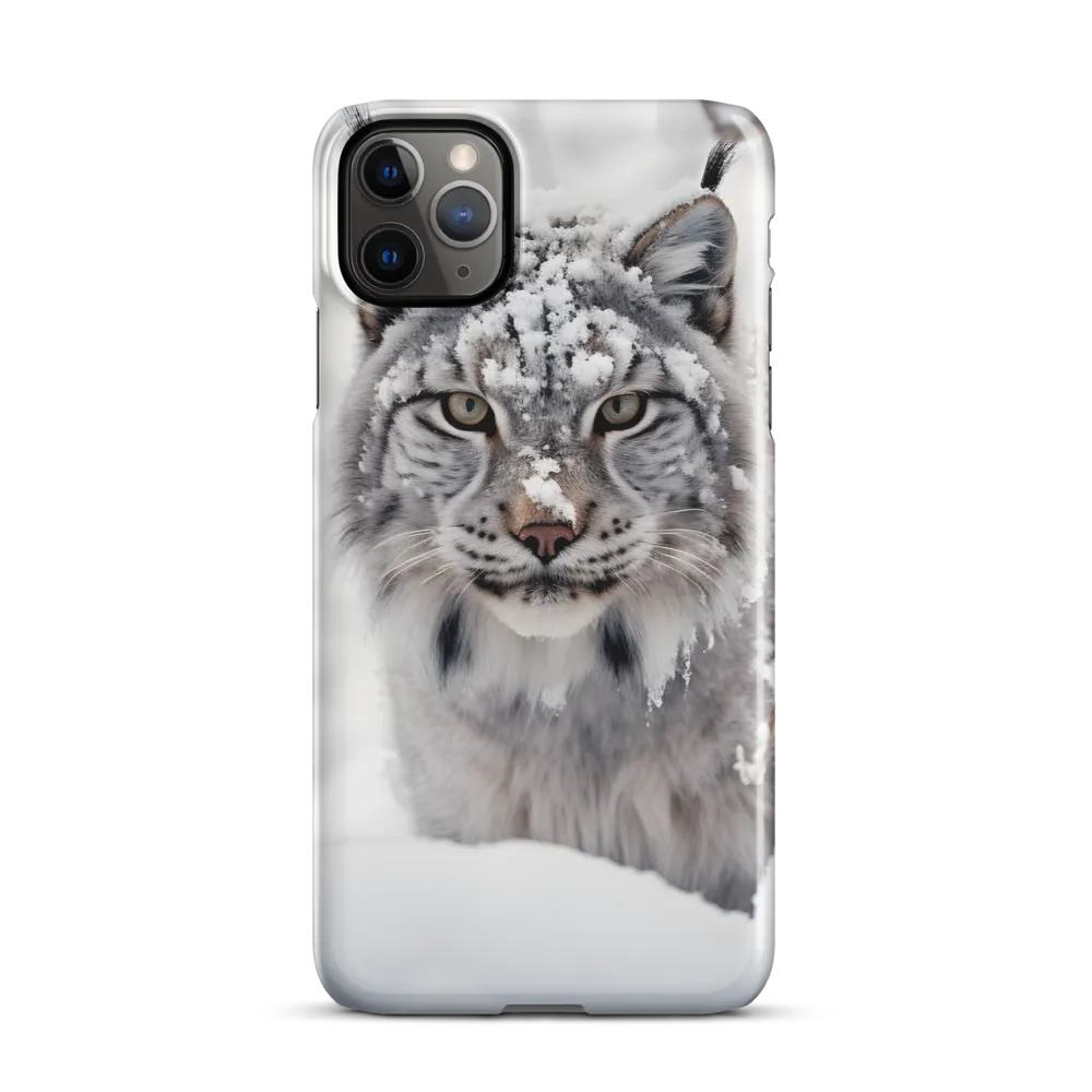 Whispers of Winter: The Lynx in Snow | Phone Case |  11 Pro Max | Snap Case | Glossy