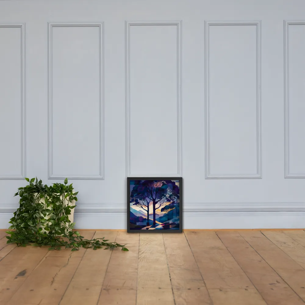 Tranquil Geometry: A Journey Through Color | Poster with Black Frame | 14″×14″