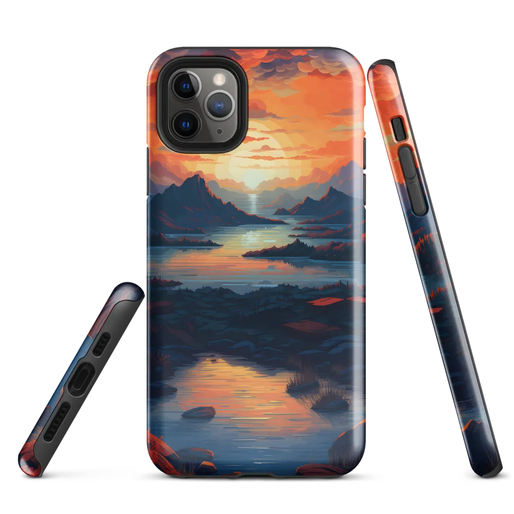 Ethereal Evening: A Digital Dusk | Phone Case |  11 Pro Max | Tough Case | Glossy