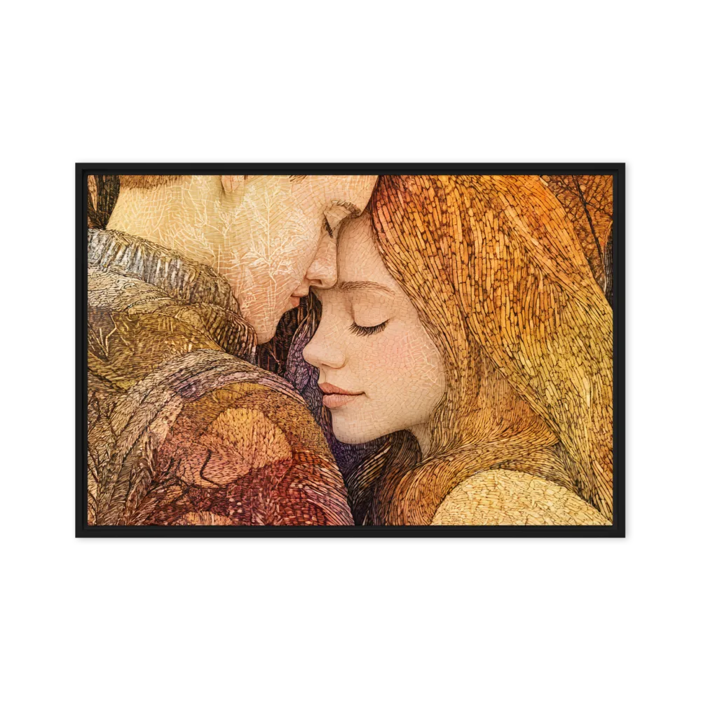 Embrace of Autumn | Canvas with Black Frame | 24″×36″