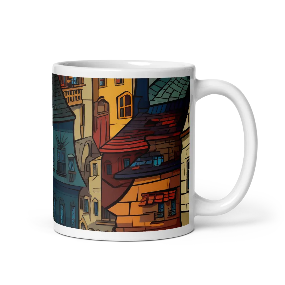 Whimsical Urban Mosaic | Mug with White inside | 11 oz