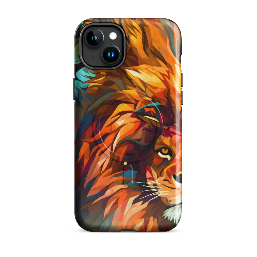 Majestic Gaze: The Polygonal Lion