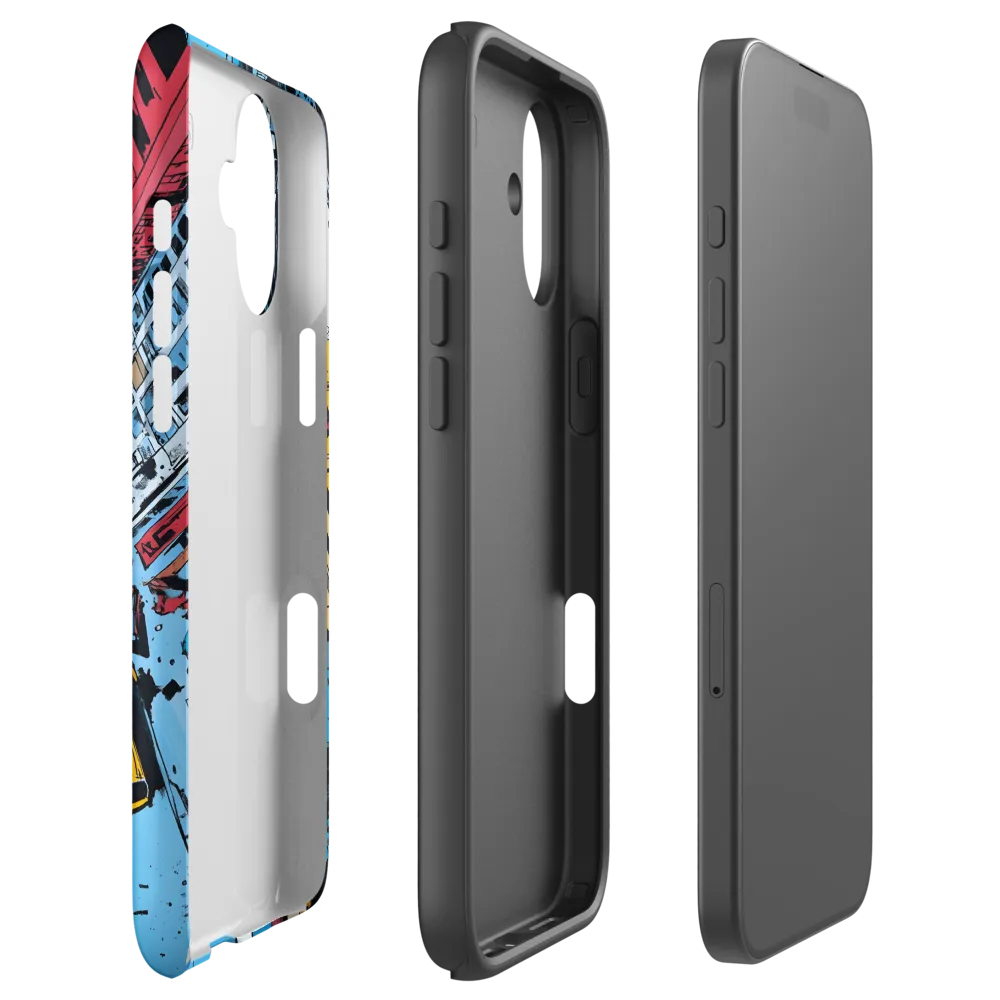 Urban Chaos: Aerial View of City Life | Phone Case |  16 Plus | Tough Case | Matte