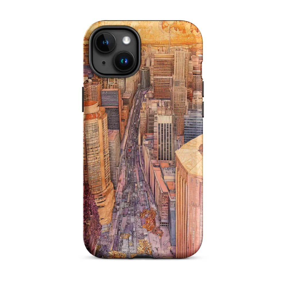 Mosaic Cityscape at Dusk