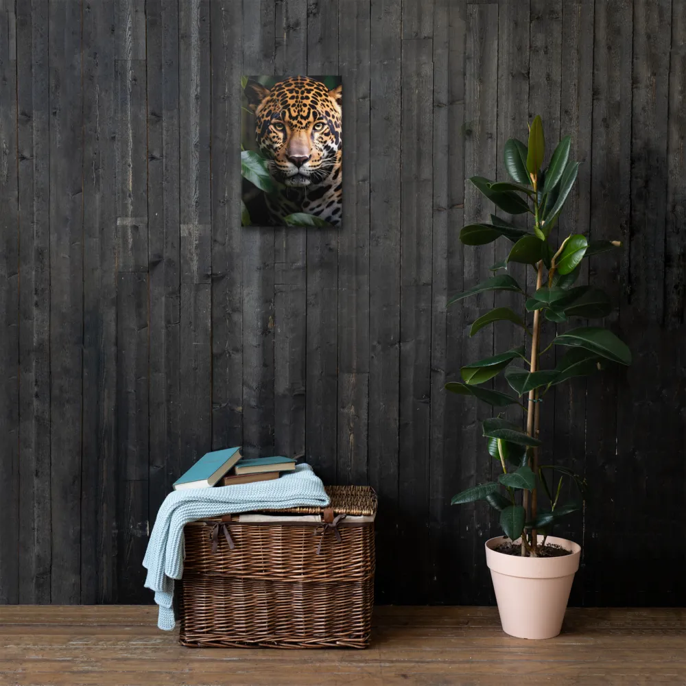 The Intensity of Nature: A Jaguar’s Gaze | Thin Canvas | 12″×18″