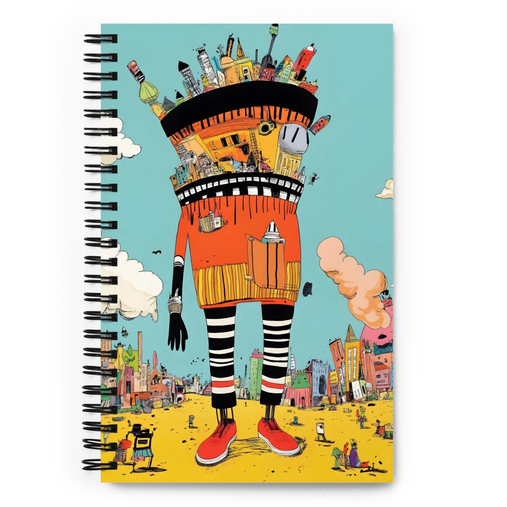 Urban Fantasia: A Whimsical Encounter | Spiral Notebook