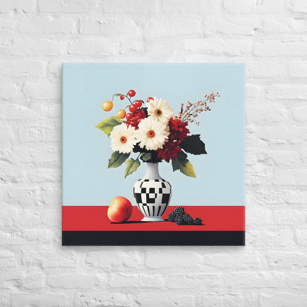 Floral Symphony: A Modern Still Life | Canvas | 28″×28″