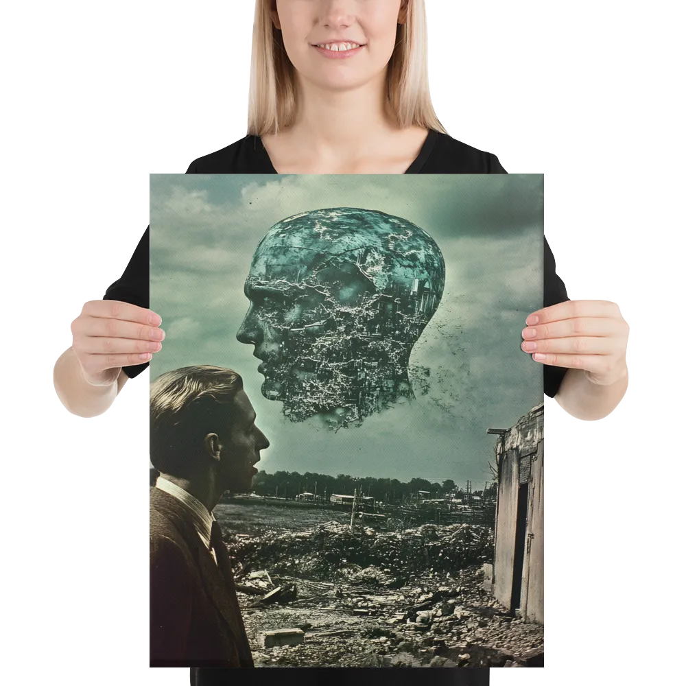 Ethereal Reflections: Identity in a Fragmented World | Canvas | 16″×20″