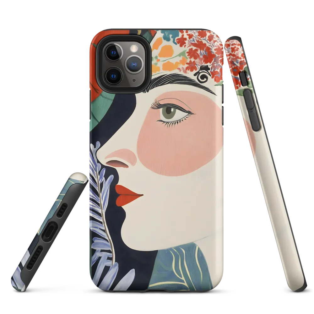 Floral Serenade: A Modern Portrait