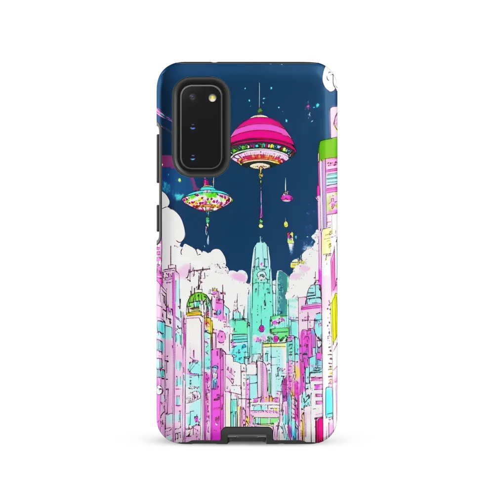 Futuristic Cityscape with Floating Structures
