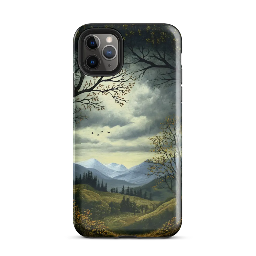 Nature's Embrace: A Tranquil Mountain Landscape | Phone Case |  11 Pro Max | Tough Case | Glossy