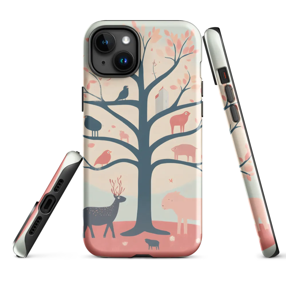 Whimsical Tree with Playful Creatures