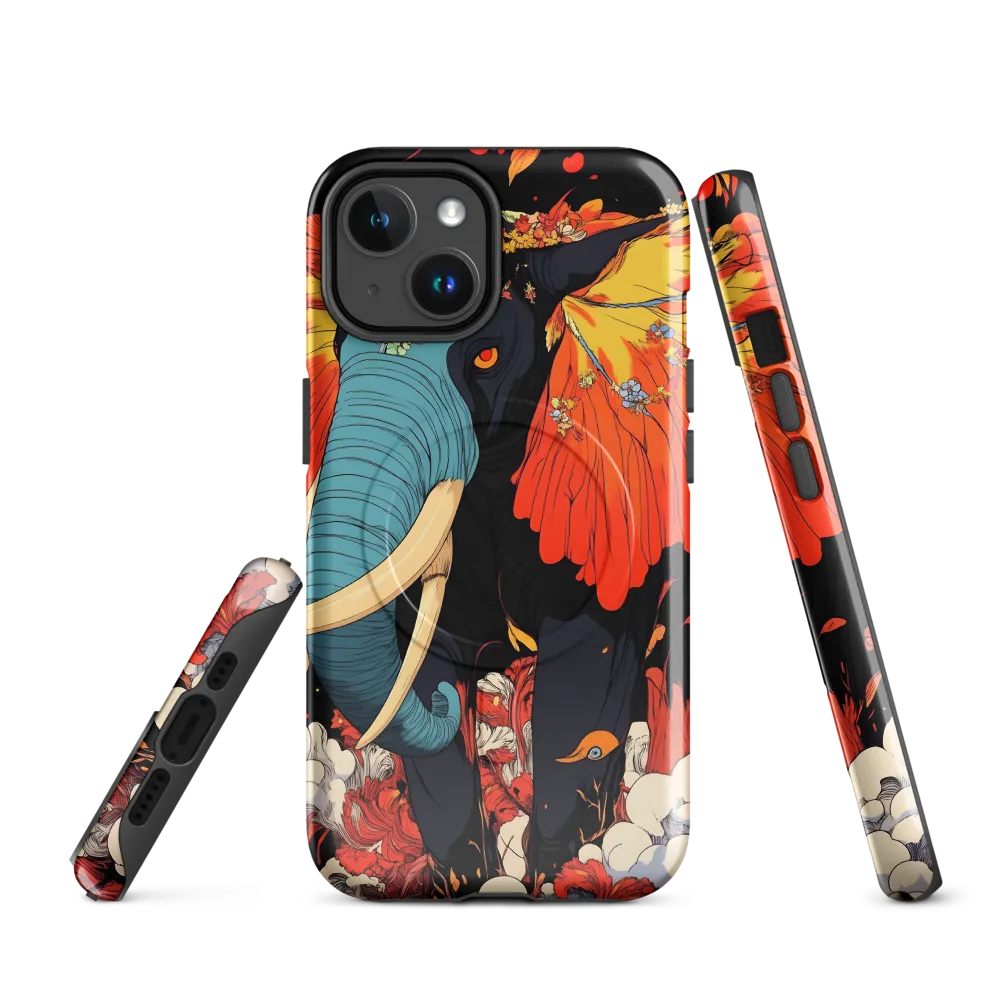 Majesty of the Floral Elephant | Phone Case |  14 | MagSafe® Tough Case | Glossy