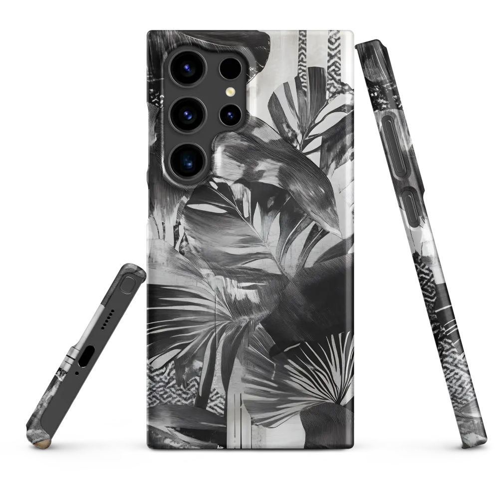 Monochrome Serenity in Tropical Foliage