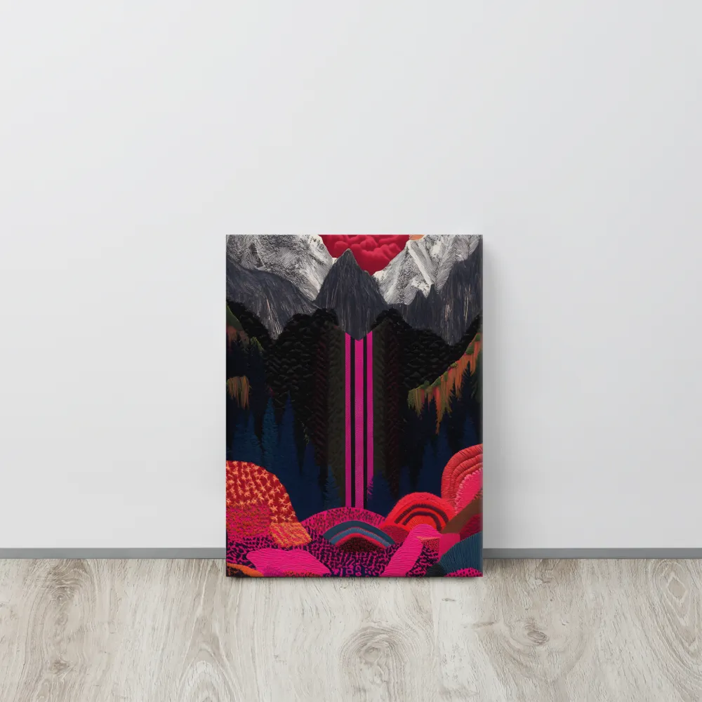 Ethereal Cascade: A Surreal Landscape | Canvas | 12″×16″