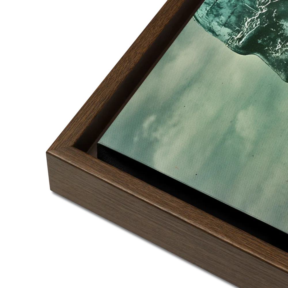 Ethereal Reflections: Identity in a Fragmented World | Canvas with Brown Frame | 18″×24″