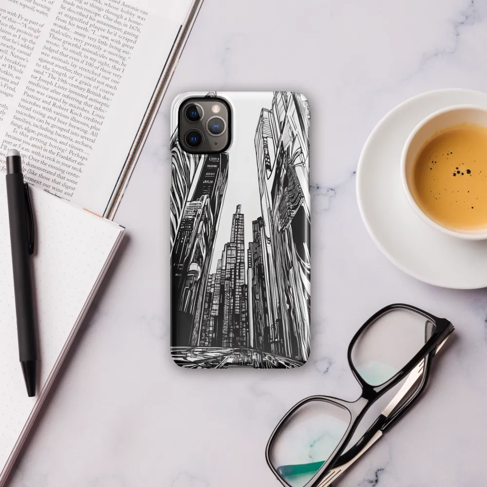 Urban Echoes: A Line Art Journey | Phone Case |  11 Pro Max | Snap Case | Glossy