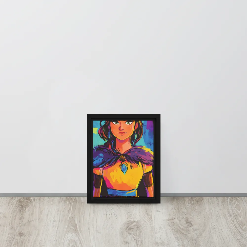 Guardian of Colors | Canvas with Black Frame | 8″×10″