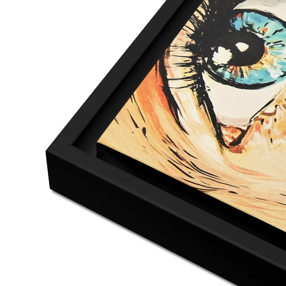 Gaze of Emotion | Canvas with Black Frame | 16″×16″